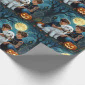 Spooky & Cute Halloween Wrapping Paper Cadeaupapier (Hoek)