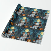 Spooky & Cute Halloween Wrapping Paper Cadeaupapier (Uitgerold)