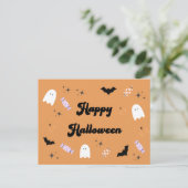 Spooky Cute Happy Halloween Briefkaart (Staand voorkant)