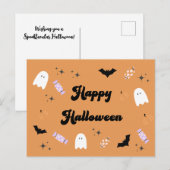 Spooky Cute Happy Halloween Briefkaart (Voorkant / Achterkant)