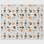 Spooky Cute Happy Halloween  Cadeaupapier (Vlak)