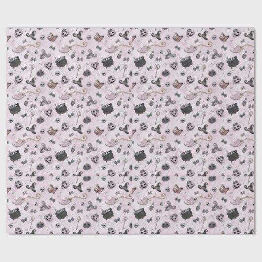 Spooky Cute Happy Halloween  Cadeaupapier (Vlak)