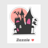 Spooky Cute House Sticker – Soft Ghost Vibes (Vel)