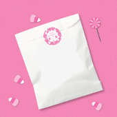 Spooky Cute Kid Pink Halloween Sticker with Name