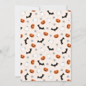 Spooky Cute Kids Halloween Invitation Kaart (Achterkant)