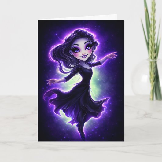 Spooky Cute Magical Character Card Kaart (Voorkant)