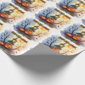Spooky Cute Modern Halloween Collection Cadeaupapier (Hoek)
