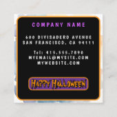 Spooky Cute Modern Halloween Collection Vierkante Visitekaartje (Achterkant)