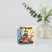 Spooky Cute Modern Halloween Collection Vierkante Visitekaartje (Staand voorkant)
