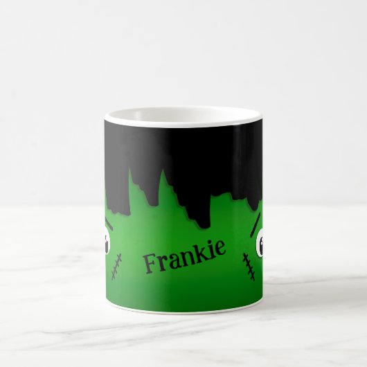 Spooky Cute Personalized Halloween Frankenstein Koffiemok (Center)