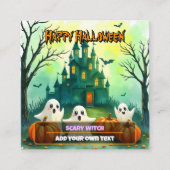 Spooky Cute Popular Halloween Collection Vierkante Visitekaartje (Voorkant)