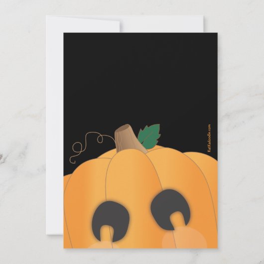 Spooky Cute Pumpkin Carving Halloween Party Kaart (Achterkant)