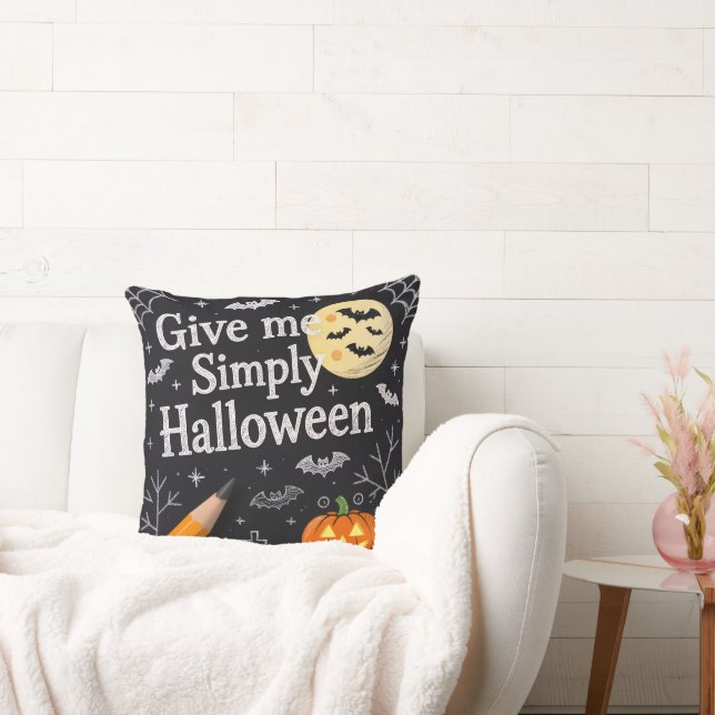 Spooky Cute Pumpkin & Ghost Design Kussen (Bank)