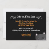 Spooky Cute Pumpkin Ghost Halloween Costume Party Kaart (Achterkant)