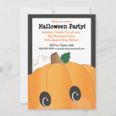 Spooky Cute Pumpkin Head Halloween Party Kaart (Voorkant)