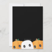 Spooky Cute Pumpkin Head Halloween Party Kaart (Achterkant)