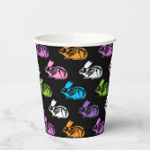 Spooky Cute Skeleton Easter Bunny Pattern Papieren Bekers (Links)