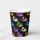 Spooky Cute Skeleton Easter Bunny Pattern Papieren Bekers (Rechts)