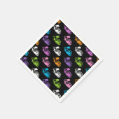 Spooky Cute Skeleton Easter Bunny Pattern Servet (Hoek)