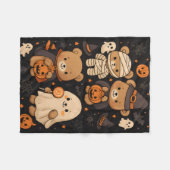 Spooky Cute Teddy Halloween Blanket  Fleece Deken (Voorkant (Horizontaal))