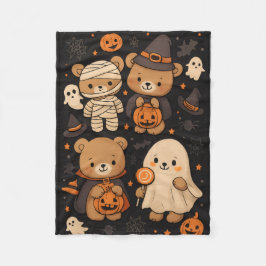 Spooky Cute Teddy Halloween Blanket  Fleece Deken