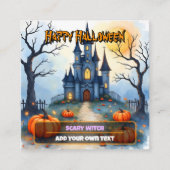 Spooky Cute Trendy Halloween Collection Vierkante Visitekaartje (Voorkant)