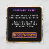 Spooky Cute Trendy Halloween Collection Vierkante Visitekaartje (Achterkant)
