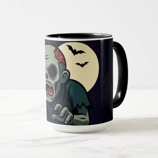 Spooky Cute Zombie Halloween Mug - Fun & Creepy D Mok (Voorkant rechts)