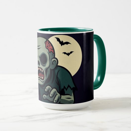  Spooky Cute Zombie Halloween Mug - Fun & Creepy D Mok (Voorkant rechts)