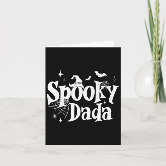 Spooky Dada Witch Funny Halloween Kostuum Dad Gran Kaart (Voorkant)
