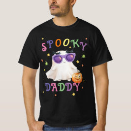 Spooky Daddy Bright Text Zwarte Mannen T-shirt" T-shirt