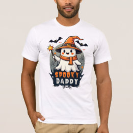 Spooky Daddy Halloween Ghost Met Heksenspook Pet T-shirt