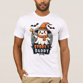 Spooky Daddy Halloween Ghost Met Heksenspook Pet T-shirt