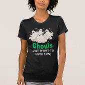 Spooky Dance Party: Ghouls willen gewoon plezier h T-shirt (Voorkant)