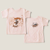 Spooky Dance Party Kids T-Shirt with Skeletons, Dr (Ontwerp Voorkant & Achterkant)