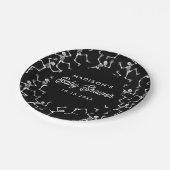 Spooky Dancing Skeletons Baby shower Papieren Bordje (Gekanteld)