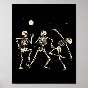 Spooky Dancing Skeletons Halloween Kostuummuziek A Poster