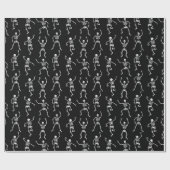 Spooky Dancing Skeletons Pattern Cadeaupapier (Vlak)