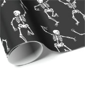 Spooky Dancing Skeletons Pattern Cadeaupapier (Rol Hoek)