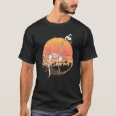 Spooky Dancing Witch Skeleton in a Graveyard T-shirt (Voorkant)