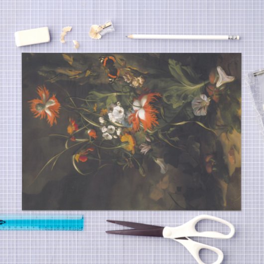 Spooky Dark Flowers Scene Tissuepapier (Craft)
