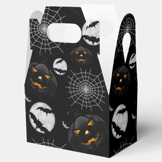 Spooky Dark Halloween Pattern Bedankdoosjes (Geopend)