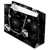 Spooky Dark Halloween Pattern Large Cadeautasje (Voorkant Gekanteld)