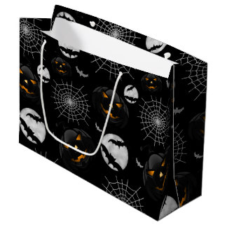 Spooky Dark Halloween Pattern Large Cadeautasje