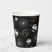 Spooky Dark Halloween Pattern Papieren Bekers (Achterkant)