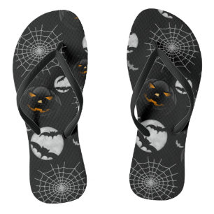 Spooky Dark Halloween Pattern Teenslippers