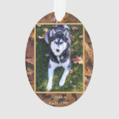 Spooky de Husky Puppy Ornament (achterkant)