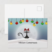 Spooky De Kerst Zwartkat Feestdagenkaart (Voorkant / Achterkant)