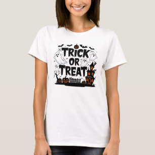 Spooky decor en leuke Halloween traktaties! T-shirt