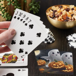 Spooky Delight: Geestige Halloweenpret Pokerkaarten